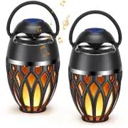MOFOKEAY 2 Pack Outdoor Bluetooth Speakers,Wireless Speaker with LED Flame Sp...