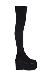 [Lemon Drop by Privileged] Black Felix Platform Thigh High Boots