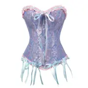 Vintage Corset Top Gothic Corsets Steampunk Bustier Lace Up Corsage Plus Size