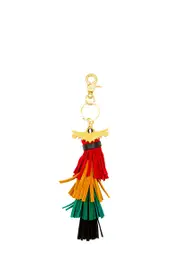 LAYERED LEATHER TASSEL KEY RING SAMBA SALADA