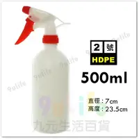 在飛比找Yahoo!奇摩拍賣優惠-【九元生活百貨】台灣製清潔噴瓶/500ml 耐酸鹼 不透光 