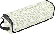 [sanluoli] Hair Tool Travel Bag with Removable Heat Resistant Mat Curling Iron Travel Holder Storage Bag Green Leaf Olive Trave Case for Women