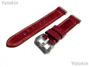 Burgundy Brushed Leather Band for Fitbit Versa 2 and Versa Lite Special Edition