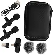 Vaguelly Noise Cancellation Lapel Microphone Cordless Interview Device Small Portable Type-c Usb Vlogging Recording