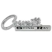 Chevy Corvette Sting Ray Script Logo Flat Metal Sign - 24" x 8"