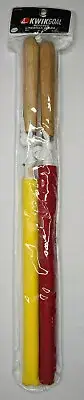 KwikGoal Referee Linesman Flags AA-1 Wood Shaft/Handle 2/Set Red & Yellow NEW