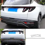 Chrome Titanium Rear Bumper Protector Strip Trim 3X For Hyundai Tucson 2022-2023