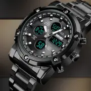 Analog Digital Watches Men Led Full Steel Male Men Military Wristwatch Quartz Sp