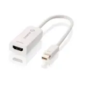 Alogic Premium 15Cm Mini Displayport To Hdmi Adapter M To F White Mdp-Hdmi-Aic
