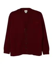 logo-embroidered cardigan 8Y,12,8,10Y,12,10 Dark red