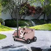 Folding Dog Trolleys, Dog Trolleys On Wheels, Shopping Trolley On Wheels, Rolling Cat Carrier Pet Carriage, Pet Carriage Stroller, 4 Wheels Folding Rolling Cat Dog Carrier Pet Carriage
