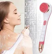 Scrubber Back Shower Exfoliating Electric Back Washer Shower Loofah Silicone Dry Brushing Body Brush Rechargeable Power Men Women Foot Skin Care Exfoliator Bath Brushes for Showering