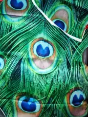 Beauty Peacock Feather Christmas Tree Skirt 36" Xmas Trees Mat for Holiday Party