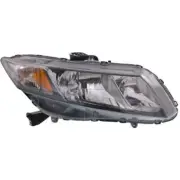 Sherman 2913-150Q-2 Right Side Headlight Lamp Stock Finish For Honda Civic