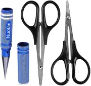 0-14mm RC Body Reamer Hole Puncher and Curved Scissors & Straight Scissors Trimming Universal Tools Set for RC Car Body Shell Lexan Plastic