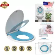 Versatile Round Toilet Seat with Potty Training Functionality - Fits All Sizes