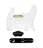 920D Custom Gold Foil Loaded Pickguard for Tele With White Pearl Pickguard an...