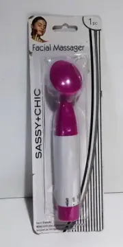 Sassy Chic Facial Massager 1 pc Purple & White New Sealed