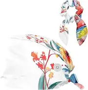 [YTYVAGT] Scrub Caps Women,Scrub Hats Suitable for Women,Bird and Plants Parrot