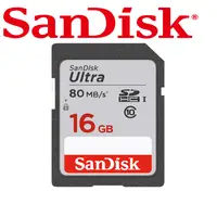 在飛比找PChome24h購物優惠-SanDisk SDHC Ultra 16GB記憶卡