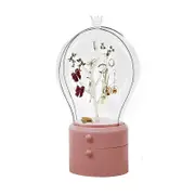 SOGA Pink 360 Degree Rotating 2 Layered Jewelry Storage Box Waterproof Dustproof Accessories Organiser
