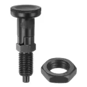 Push Fit Ball Nose Spring Plunger M12*1.5Thread Length 0.79"Self Locking Black