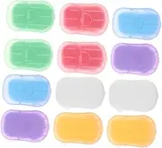 Travel Essential: 12 Pack Hand Wash Soap Sheets Soap Slices for Camping Hiking Outdoor Pp Soap Sheet Material Compact Lightweight