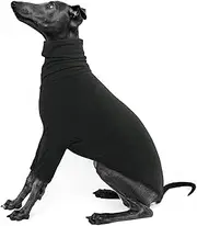 IECOii Dog Swearshirts for Small Dogs, Spring Fall Outfit Pullover Greyhound Pajamas, Extra Soft Whippet Fleece Vest Turtleneck Greyhound Jumpsuit, Lightweight Whippet Clothes for Indoor Outdoor, XS