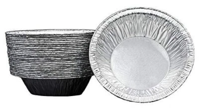 5 IN (100 Pack) TART MINI POT PIE PAN DISPOSABLE ALUMINUM FOIL TIN CUPCAKE CUP
