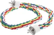 EXAOMBLE Parrot Climbing Rope Toy Bird Rope Perch for Cockatiels Parakeets Bird Toys for Cages Cotton Parrot Climbing