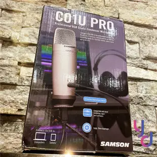 Samson C01U Pro USB 電容 麥克風 電競 實況 直播 錄音 線上會議 (10折)