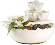 Tabletop Water Fountain Home Creative Desktop Fountain Fortune Water Decoration to Improve Feng Shui Circulation Fountain Office Relaxation Meditation Fountain