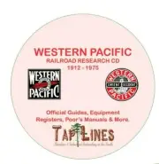 WESTERN PACIFIC RAILROAD - OFFICIAL GUIDES, REGISTERS & POORS SCANNED TO CD