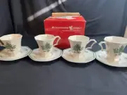 Nikko Christmastime Cup and Saucer - 4 set cup and saucer New Open Box