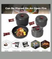 NEW Bulin Camping Cookset, Cookware Mess Kit for 4 People, BL200-C8, 13 Pieces