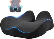 Soft Support Memory Foam Seat Cushion, Wide Cushion for Wide Hip Office Workers/Car Drivers, Extra Large Size for Sciatica & Hip & Tailbone Pain Relief, Office Chair Cushion & Car Seat Cushion