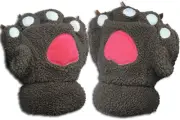 Bear Claw Paw Animal Cosplay Brown Plush Hands GE-30023