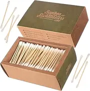 Bamboo Stick Masters | 300 Bamboo Cotton Wool Buds | 100% Eco Firendly Q Tips | Natural Wooden Ear Cleaning Buds | Plastic Free | Environmentally Friendly Packaging