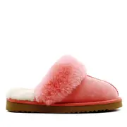 Waratah UGG Luxury Twin Face Sheepskin Ladies Scuff - Coral Pink