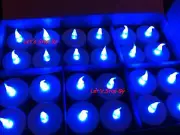 Lot 144 Blue Battery LED Flicker Candle Wedding Decoration Floral Tealight light