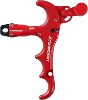 TOPARCHERY Compound Bow Release Archery Release Aids Thumb Release 360°Rotating Bow Release, 4 Finger Bow Release, Aluminum, Compound Bow Accessories