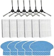 Side Brushes & Filter Compatible for MyGenie X990,ZX1000,P1 P2 P3 Robot Vacuum Cleaner Replacement Robot Sweeper Spare Part