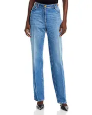 Versace High Rise Stonewash Ankle Jeans in Medium Blue 31
