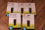 Pack of 5 Staples Brand 8GB USB Flash Drive 2.0