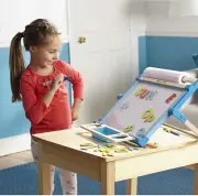 Kids Deluxe Double-Sided Tabletop Boys Girls Chalkboard Painting Drawing Easel