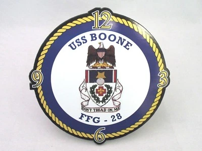 7" Clock Face US Navy Ship USS BOONE FFG-28 Badge Don't Tread On Me