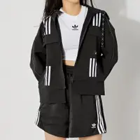 在飛比找蝦皮商城優惠-Adidas STR JKT DIY 女 黑 運動 休閒 連