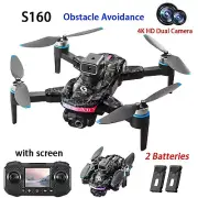 S160 RC Drone WIFI FPV 4K HD Dual Camera Obstacle Avoidance Quadcopter 2 Battery