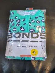 Bonds Animal leopard Print Wondersuit Size 1 Green Bnip