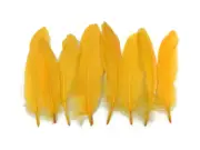 USA SELLER | 1 Pack - Golden Yellow Goose Satinettes loose feathers 0.3 oz.